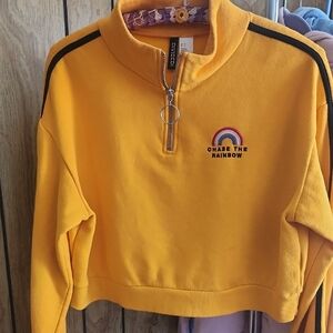 H&M Yellow Cowl Neck Sweater with Turtleneck Style